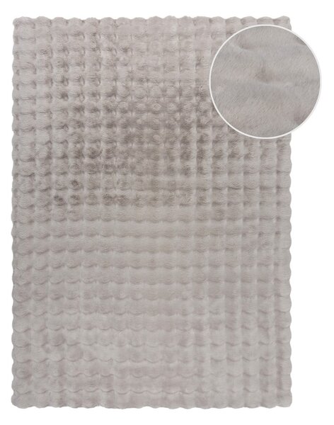 Világosszürke szintetikus szőrme szőnyeg 160x230 cm Waffle Faux Fur – Flair Rugs
