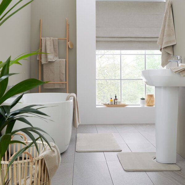 Bézs frottír pamut törölköző és fürdőlepedő készlet 6 db-os Anti-Bacterial – Catherine Lansfield