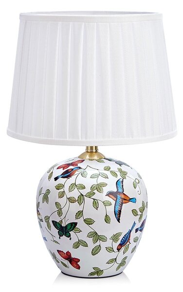 Fehér asztali lámpa textil búrával (magasság 48 cm) Mansion – Markslöjd
