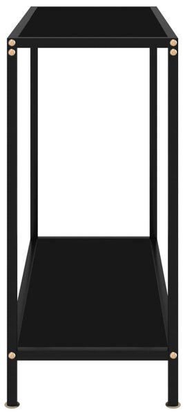 Fekete edzett üveg tálalóasztal 80 x 35 x 75 cm