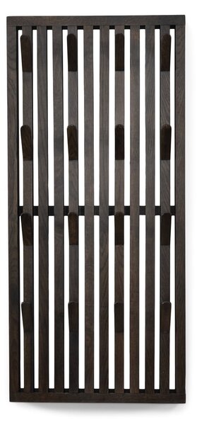 Sötétbarna tölgyfa fogas panel 46x100x8 cm Parco – Spinder Design