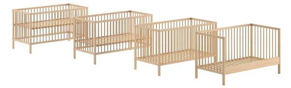 Natúr színű borovi fenyő babaágy 70x140 cm DINO – Vipack