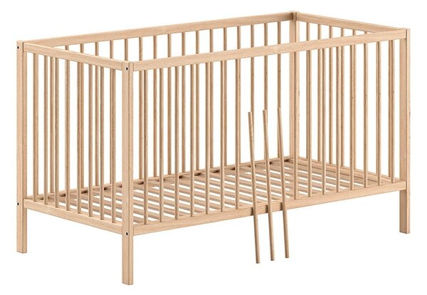 Natúr színű borovi fenyő babaágy 70x140 cm DINO – Vipack