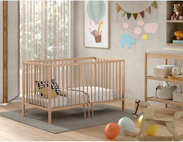 Natúr színű borovi fenyő babaágy 70x140 cm DINO – Vipack