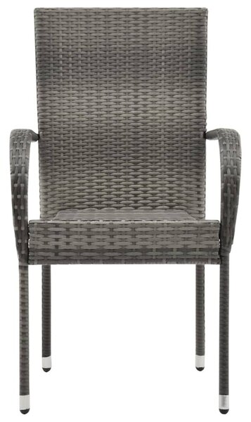 7 részes szürke polyrattan kerti étkezőgarnitúra