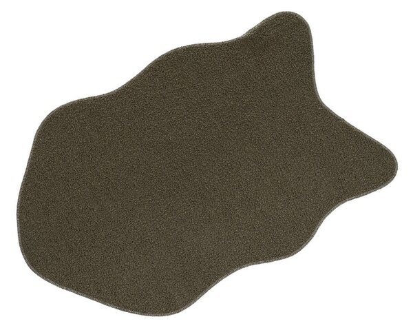 Sötétzöld szintetikus szőrme szőnyeg 60x90 cm Sherpa – Casa Selección