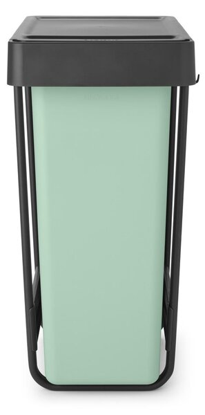 Mentazöld-sötétszürke műanyag szelektív beépíthető szemetes 60 l Sort&Go – Brabantia