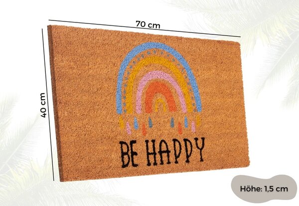 Kókuszrost lábtörlő 40x70 cm Be Happy – Hanse Home