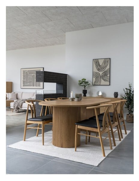 Étkezőasztal nyárfa dekorral 100x210 cm Boavista – House Nordic