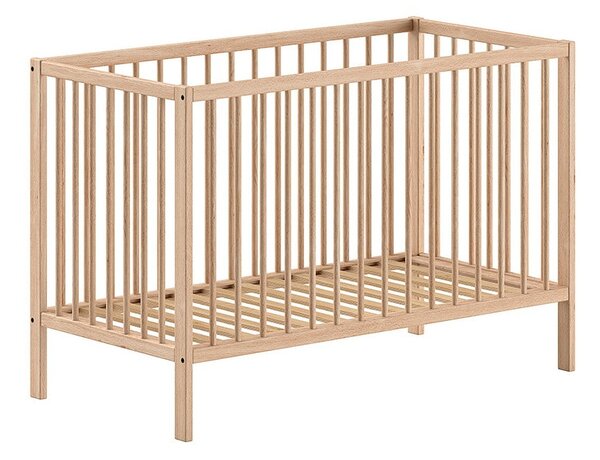 Natúr színű borovi fenyő babaágy 60x120 cm DINO – Vipack