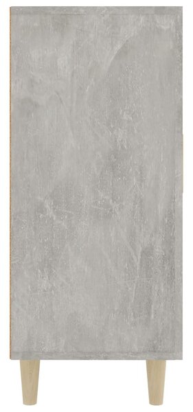Betonszürke szerelt fa tálalószekrény 90 x 34 x 80 cm