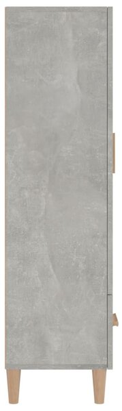 Betonszürke szerelt fa magasszekrény 70 x 31 x 115 cm