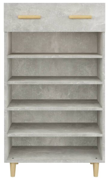 Betonszürke szerelt fa cipőszekrény 60 x 35 x 105 cm