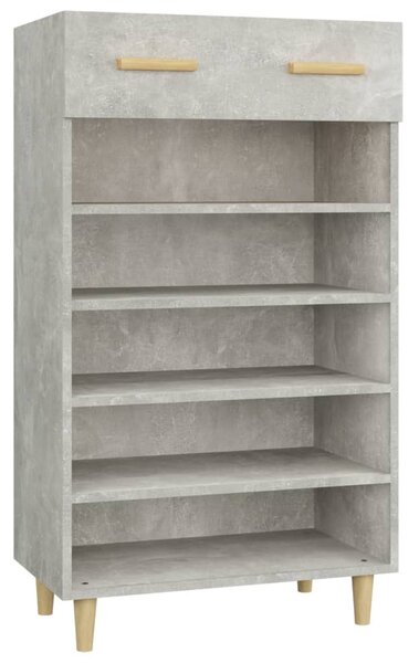 Betonszürke szerelt fa cipőszekrény 60 x 35 x 105 cm
