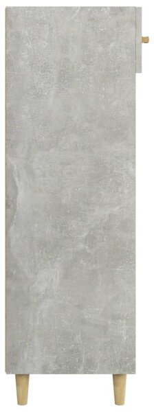 Betonszürke szerelt fa cipőszekrény 60 x 35 x 105 cm