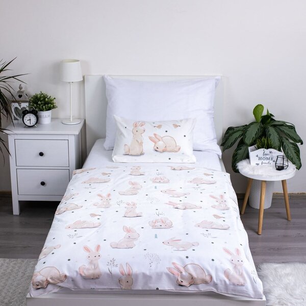 Pamut gyerek ágyneműhuzat babaágyhoz 100x135 cm Bunnies – Jerry Fabrics