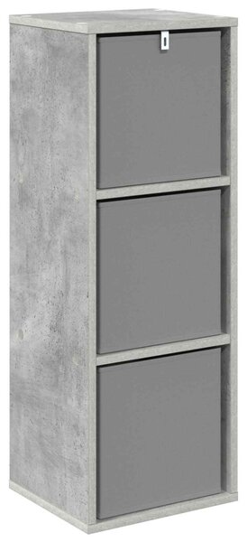 Széf fiókkal Beton Szürke 30,5 x 27 x 84,5 cm