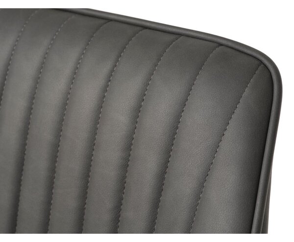 Sötétszürke kárpitozott karfás étkezőfotel szett 2 db-os Nolan Stripe – Unique Furniture
