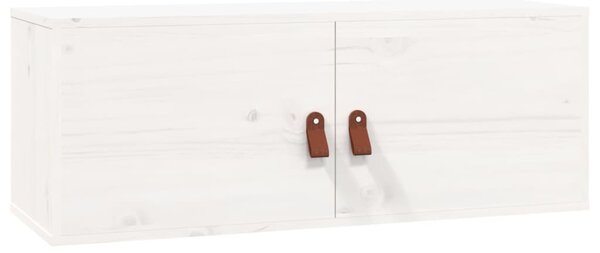 2 db fehér tömör fenyőfa faliszekrény 80 x 30 x 30 cm
