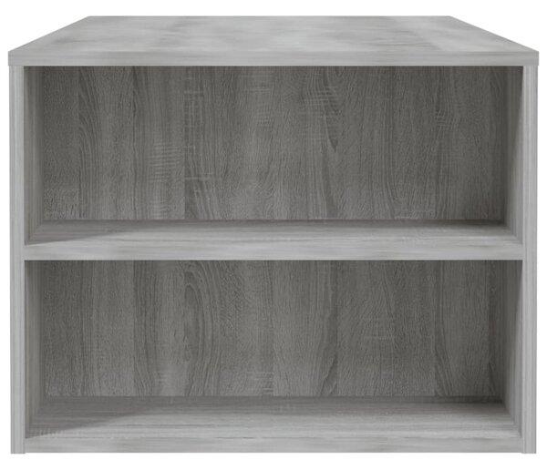 Szürke sonoma színű szerelt fa dohányzóasztal 102 x 55 x 42 cm