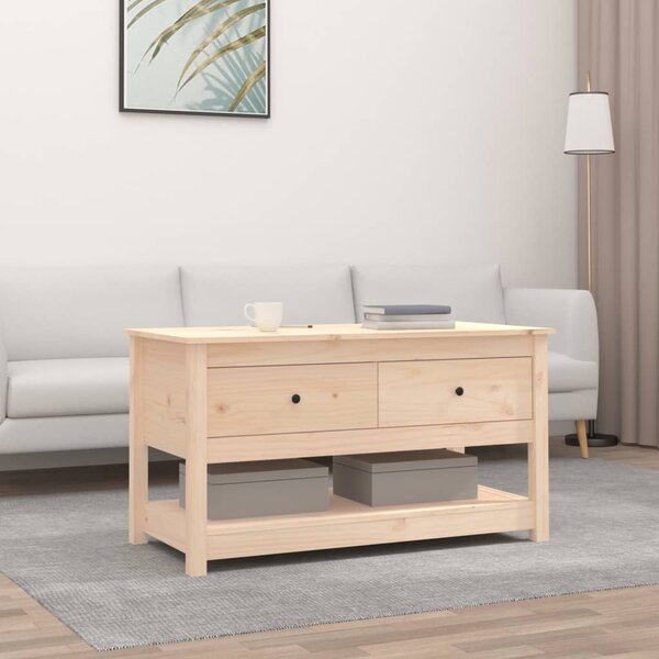 Tömör fenyőfa dohányzóasztal 102 x 49 x 55 cm