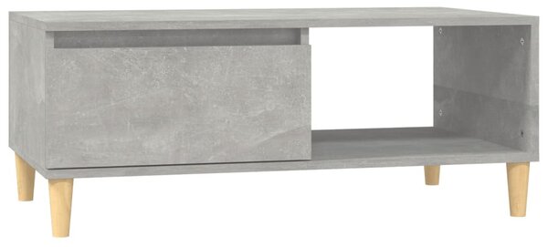 Betonszürke szerelt fa dohányzóasztal 90x50x36,5 cm