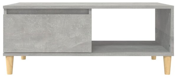 Betonszürke szerelt fa dohányzóasztal 90x50x36,5 cm