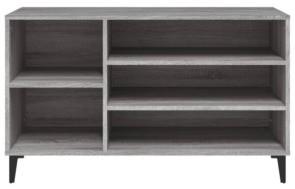 Szürke sonoma színű szerelt fa cipősszekrény 102x36x60 cm