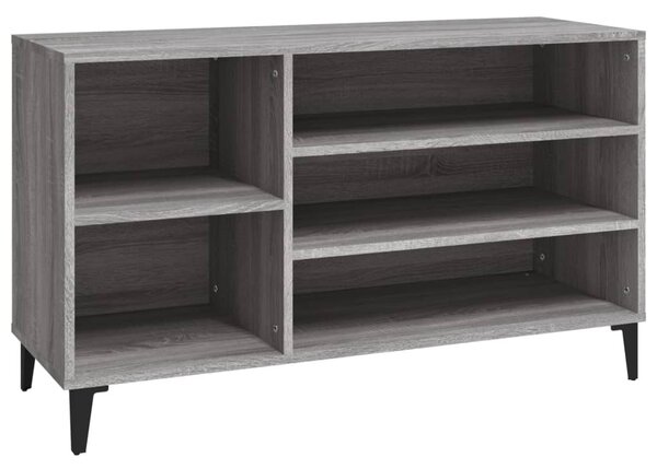 Szürke sonoma színű szerelt fa cipősszekrény 102x36x60 cm