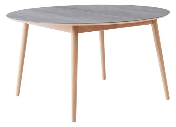 Kerek bővíthető étkezőasztal kerámia asztallappal ø 135 cm Meza – Hammel Furniture