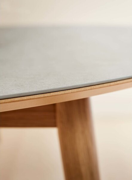 Kerek bővíthető étkezőasztal kerámia asztallappal ø 135 cm Meza – Hammel Furniture
