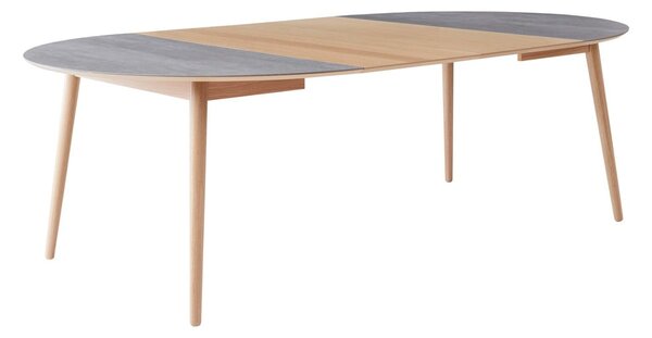 Kerek bővíthető étkezőasztal kerámia asztallappal ø 135 cm Meza – Hammel Furniture