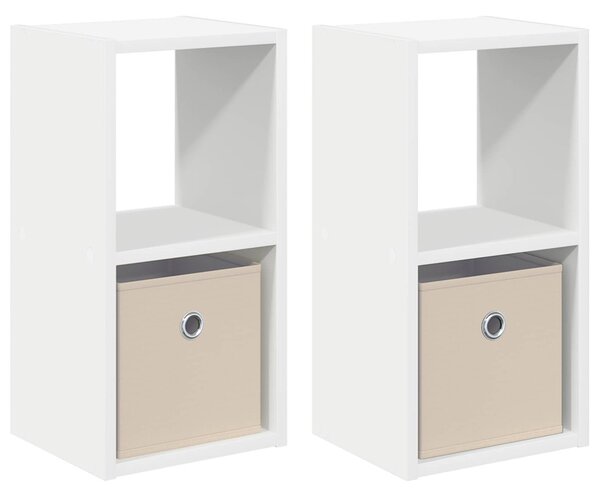 Éjjeli asztal 2 db Fehér 25,5 x 22 x 49,5 cm Szerelt Fa
