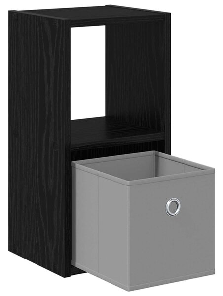 Éjjeli asztal 2 db Fekete tölgy 25,5 x 22 x 49,5 cm Szerelt Fa