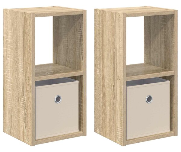 Éjjeli asztal 2 db Sonoma tölgy 25,5 x 22 x 49,5 cm Szerelt Fa