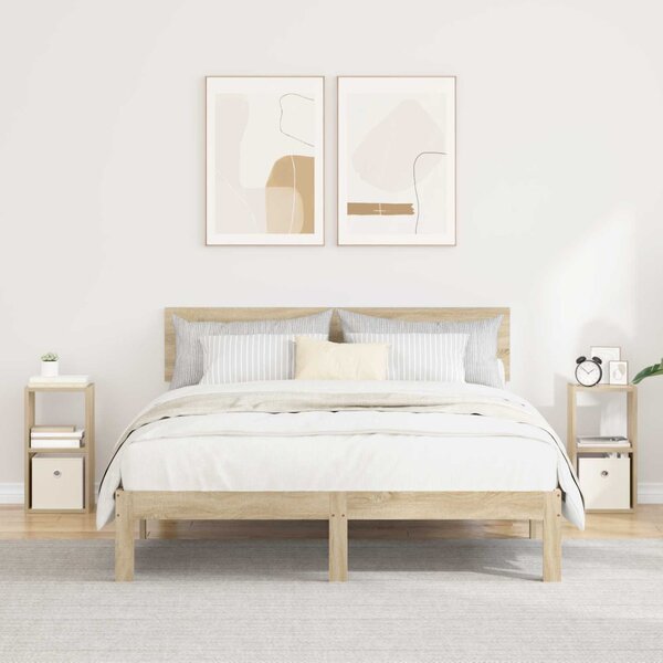 Éjjeli asztal 2 db Sonoma tölgy 25,5 x 22 x 49,5 cm Szerelt Fa