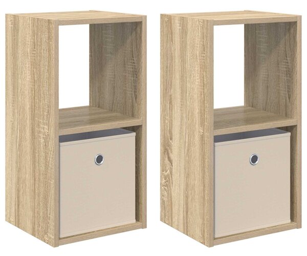 Éjjeli asztal 2 db Sonoma tölgy 30,5 x 27 x 59,5 cm Szerelt Fa