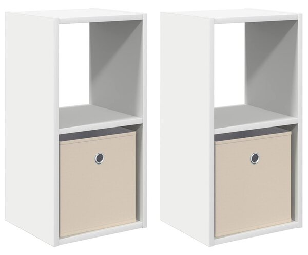 Éjjeli asztal 2 db Fehér 30,5 x 27 x 59,5 cm Szerelt Fa