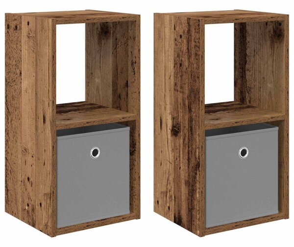 Éjjeli asztal 2 db Öreg fa 30,5 x 27 x 59,5 cm Szerelt Fa