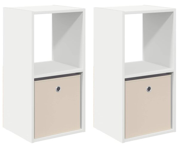 Éjjeli asztal 2 db Fehér 35 x 32 x 68,5 cm Szerelt Fa