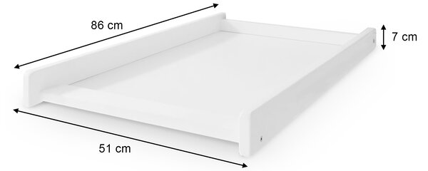 COT TOP CHANGER fehér pelenkázó lap