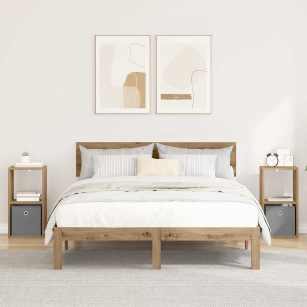 Éjjeli asztal 2 db Artisan tölgy 30,5 x 27 x 59,5 cm Szerelt Fa