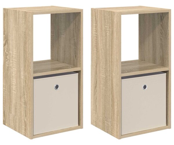 Éjjeli asztal 2 db Sonoma tölgy 35 x 32 x 68,5 cm Szerelt Fa