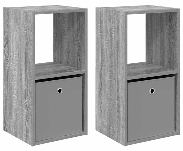 Éjjeli asztal 2 db Szürke Sonoma 35 x 32 x 68,5 cm Szerelt Fa