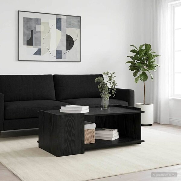 Dohányzóasztal Fekete Tölgy 90 x 50 x 33 cm Szerelt Fa