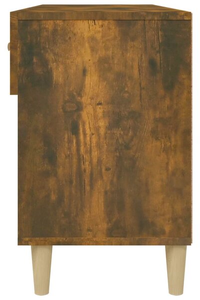 Füstös tölgyszínű szerelt fa cipősszekrény 102 x 35 x 55 cm
