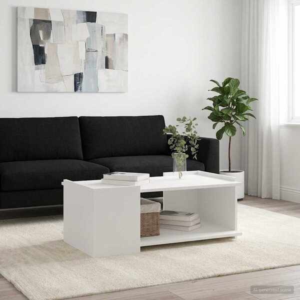 Dohányzóasztal Fehér 90 x 50 x 33 cm Szerelt Fa