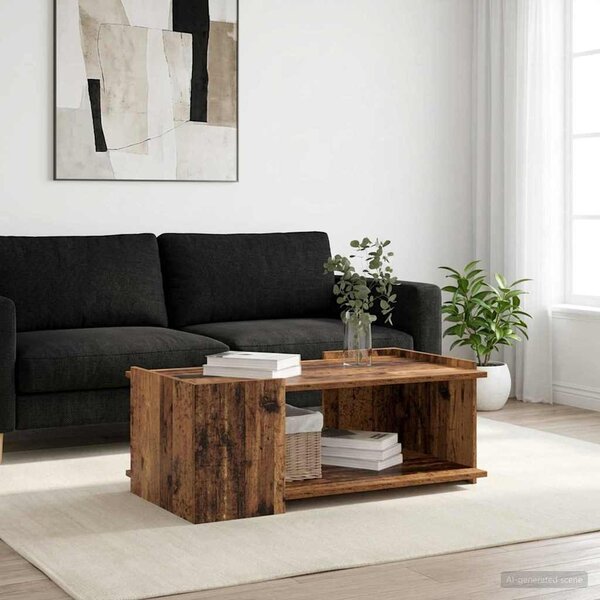 Dohányzóasztal Antik Fa 90 x 50 x 33 cm Szerelt Fa