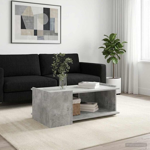 Dohányzóasztal Betonszürke 90 x 50 x 33 cm Szerelt Fa