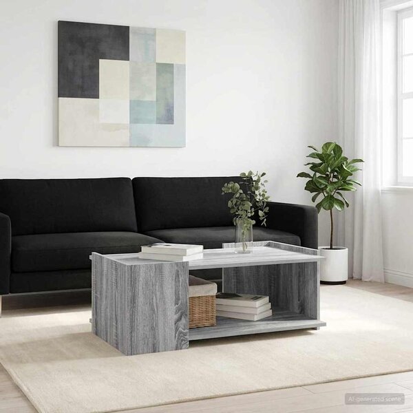 Dohányzóasztal Szürke Sonoma 90 x 50 x 33 cm Szerelt Fa